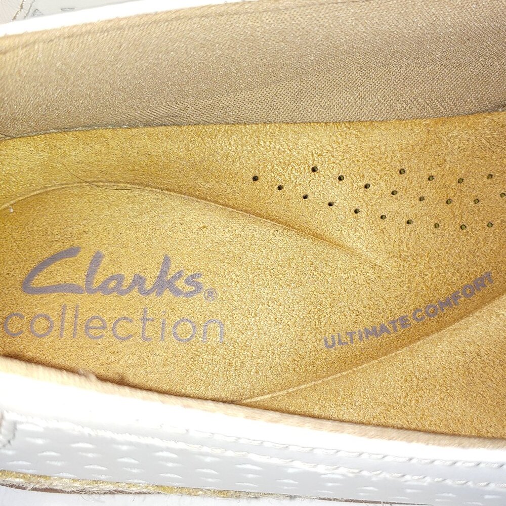 Clarks Collection Ultimate Comfort Perforated Leather Loafers Flats Size 8.5 New - Picture 4 of 7